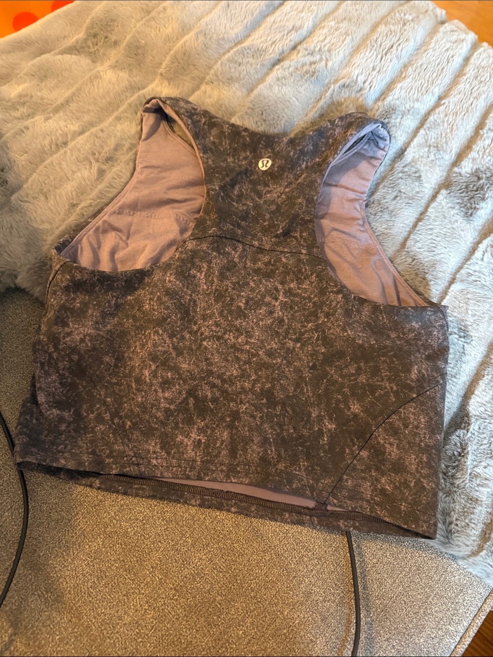 lululemon athletica Marbled Lavender Racerback Crop Tank